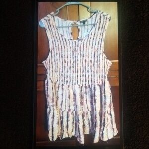 Women's Torrid rayon twill smocked tiered tank top